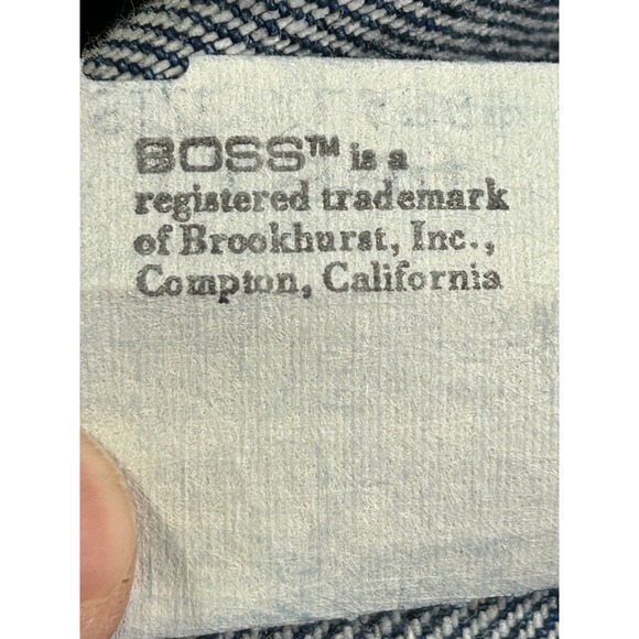 Vintage BOSS JEANS Men's X-Large Denim Vest‎ Biker Western Outdoor Wear USA MADE - Picture 6 of 7
